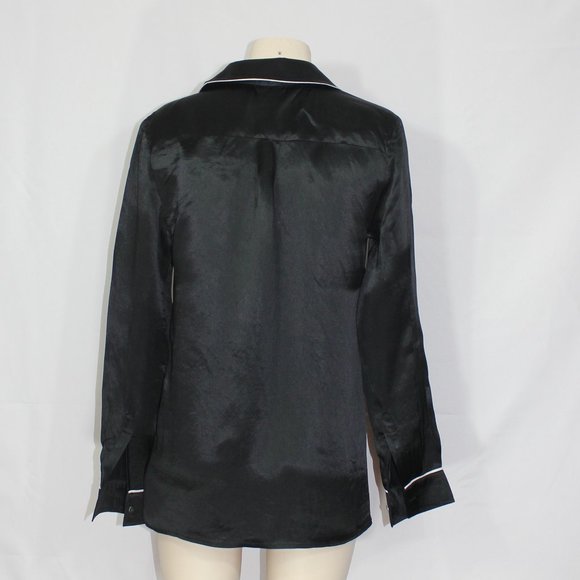 Babaton Aritzia  Venturi blouse Black White button down Classic size Small - Picture 5 of 10